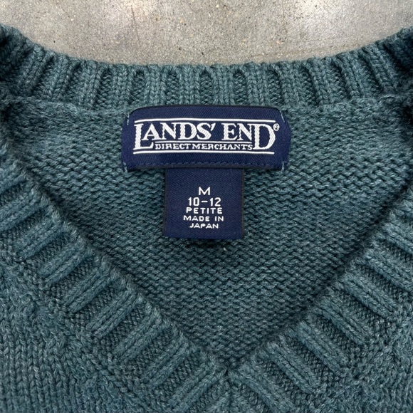 Faded Green V-Neck Sweater - Picture 2 of 3